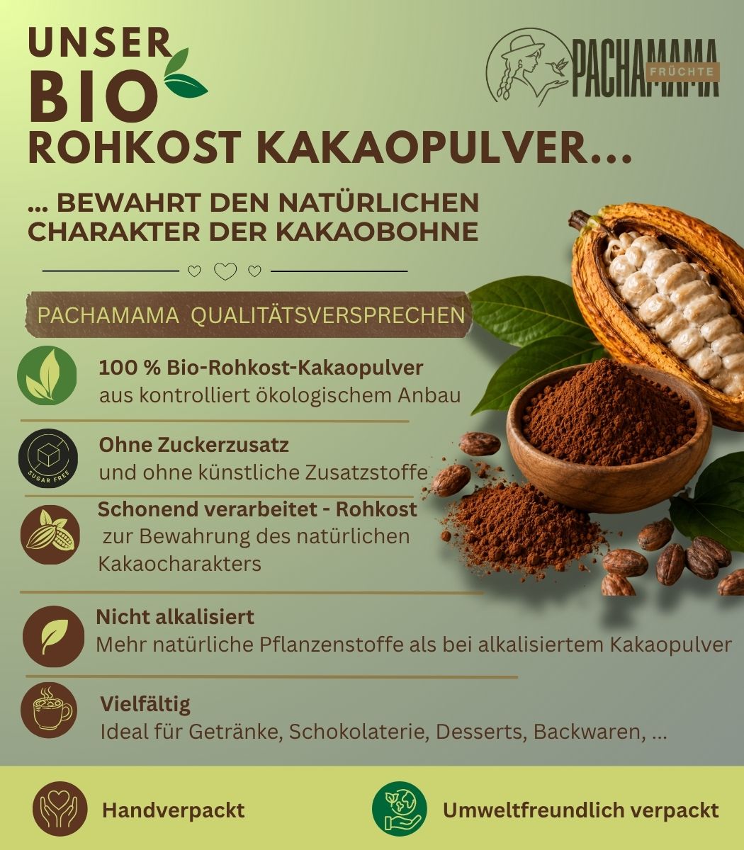 Bio Kakaopulver aus Peru – Rohkostqualität