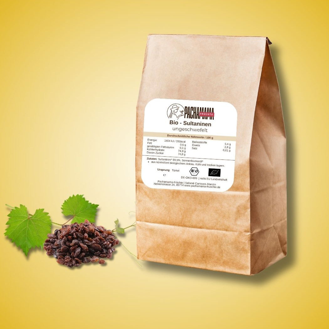 Organic sultanas from Turkey