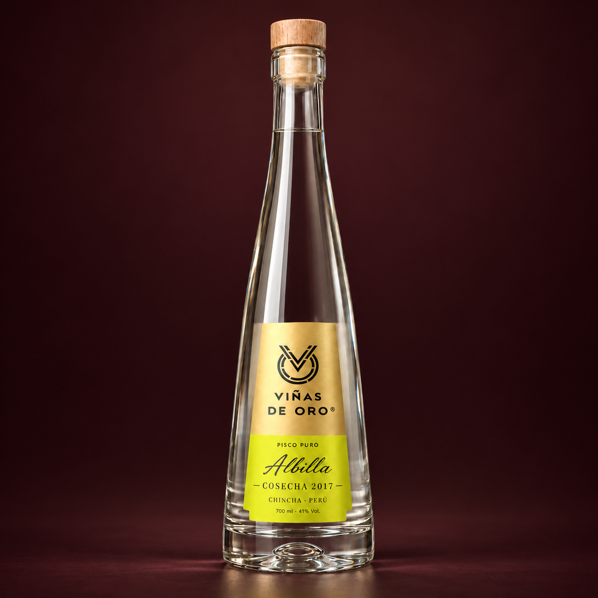 Pisco Puro Albilla Viñas de Oro – Cosecha 2017 | 700 ml