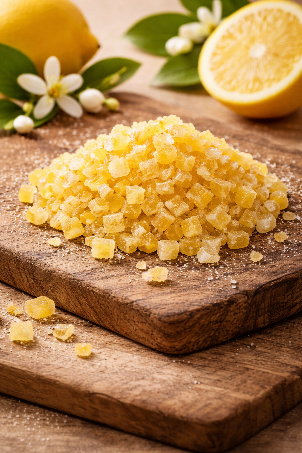 Bio Zitronat Würfel – kandierte Zitronenschale für Stollen und Gebäck